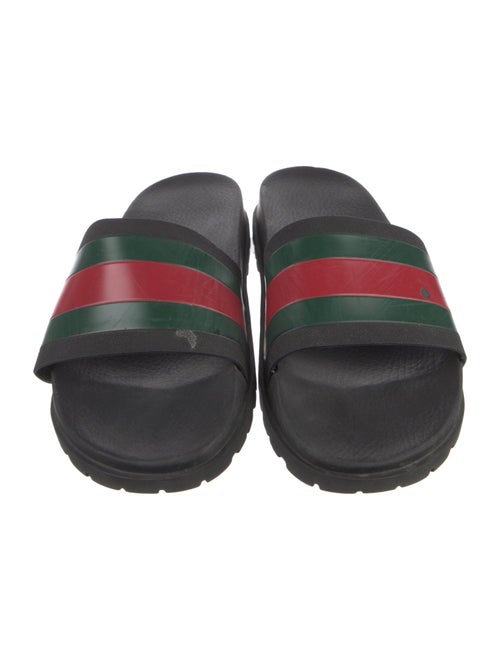 Gucci Web Accent Rubber Slides