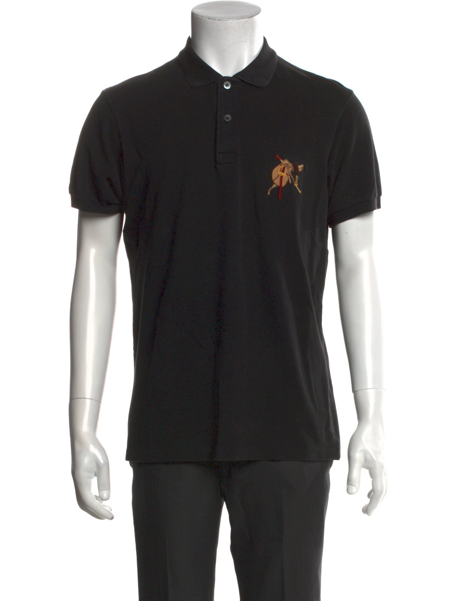 Gucci Web Accent Graphic Print Polo Shirt