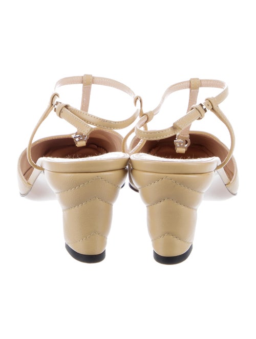 Gucci Double G Logo Leather T-Strap Pumps