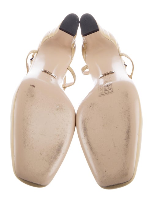 Gucci Double G Logo Leather T-Strap Pumps