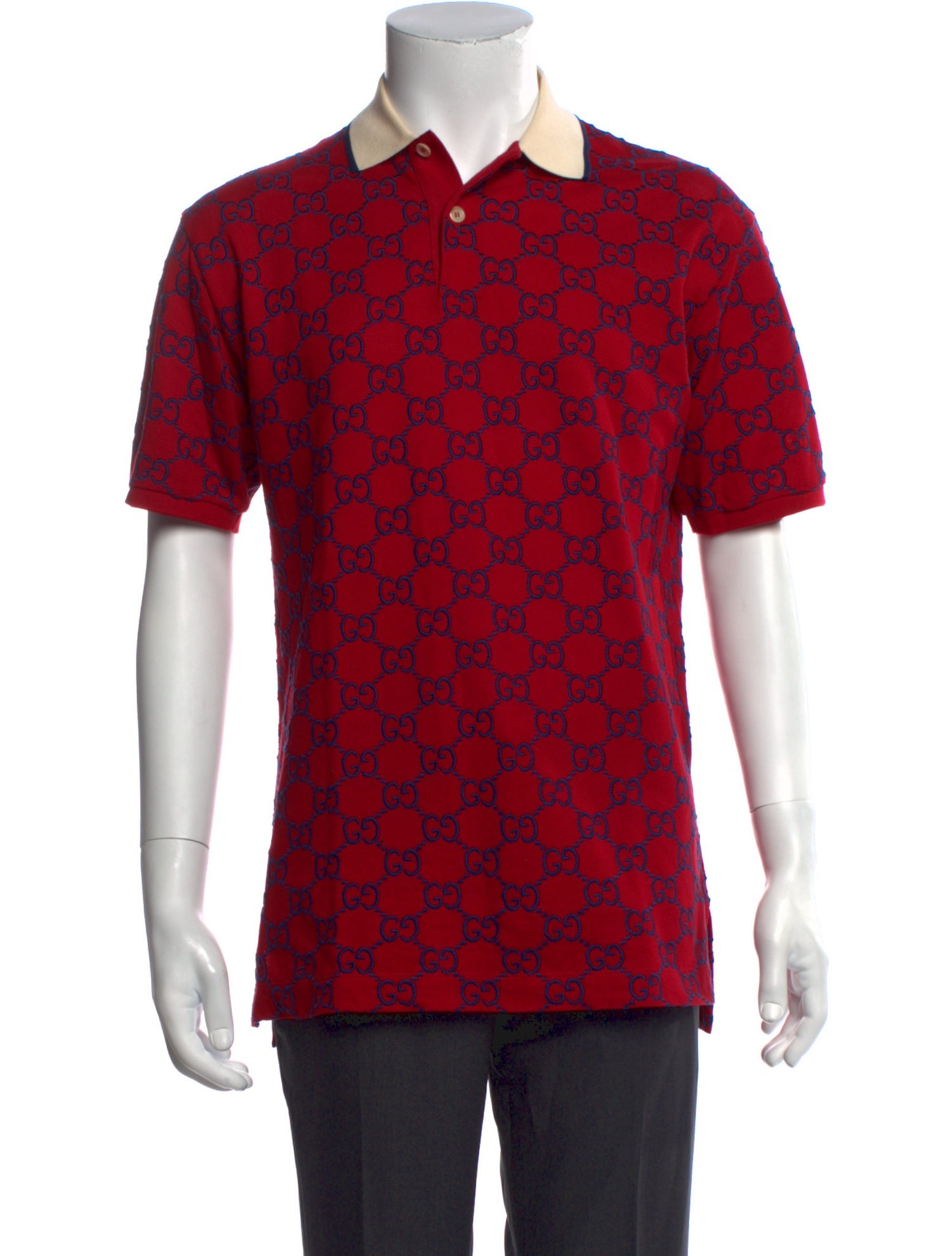 Gucci GG Logo Crew Neck Polo Shirt