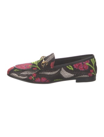 Gucci Horsebit Accent Floral Print Loafers