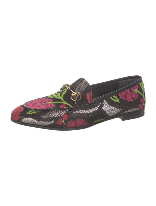 Gucci Horsebit Accent Floral Print Loafers