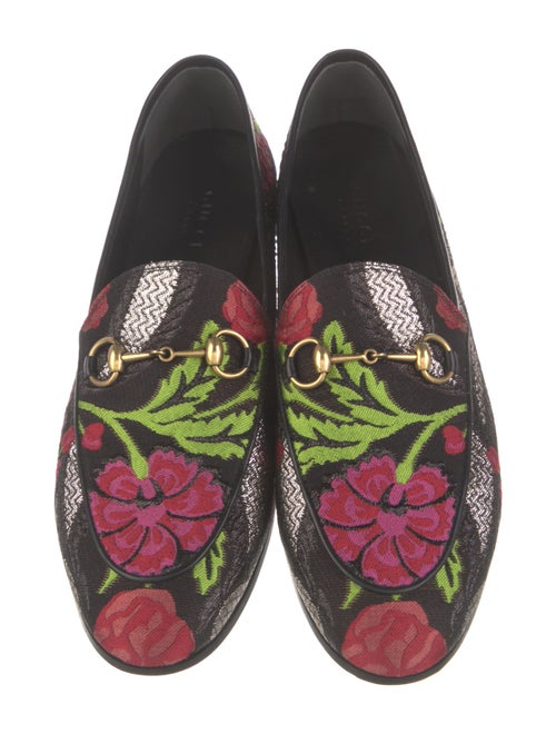 Gucci Horsebit Accent Floral Print Loafers