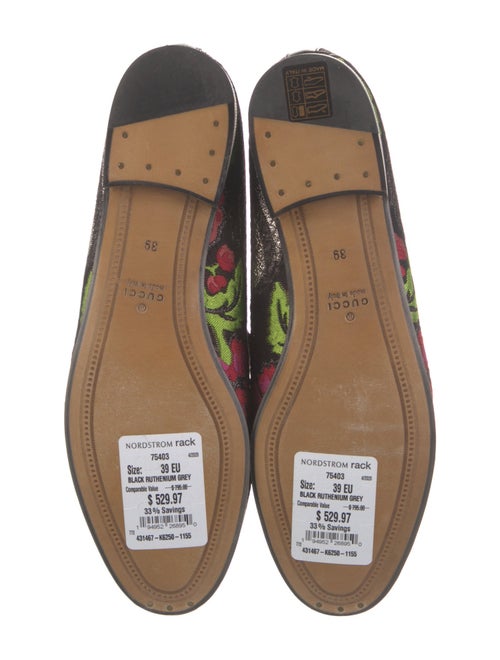 Gucci Horsebit Accent Floral Print Loafers