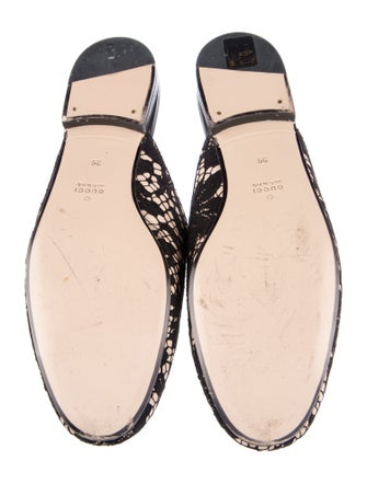 Gucci Horsebit Accent Lace Mules