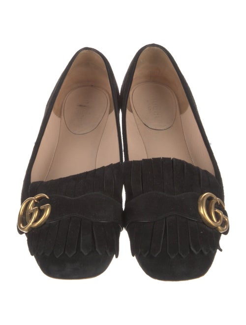 Gucci Double G Logo Suede Loafers
