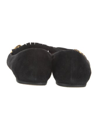 Gucci Double G Logo Suede Loafers