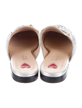 Gucci 1955 Horsebit Accent Glitter Mules