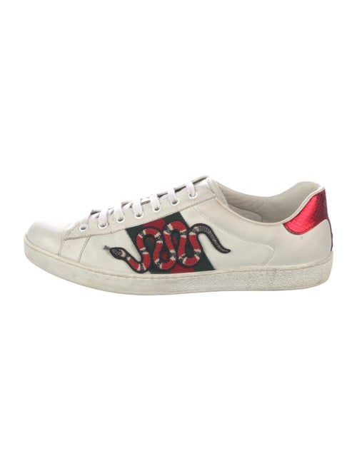 Gucci Web Accent Leather Sneakers