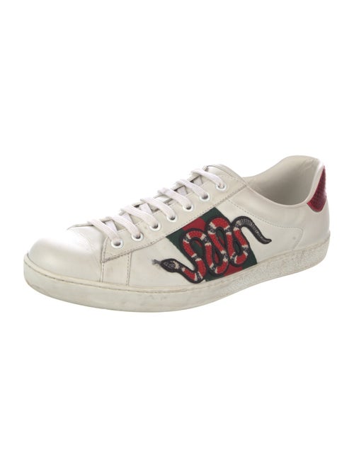 Gucci Web Accent Leather Sneakers