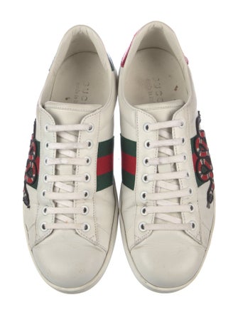 Gucci Web Accent Leather Sneakers