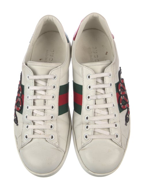 Gucci Web Accent Leather Sneakers
