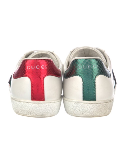 Gucci Web Accent Leather Sneakers