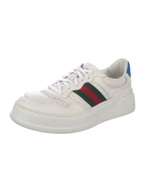 Gucci Web Accent Leather Sneakers