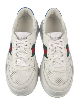 Gucci Web Accent Leather Sneakers