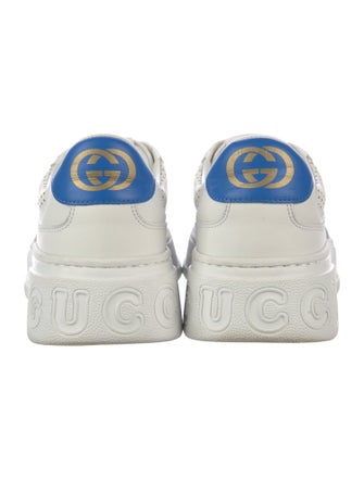 Gucci Web Accent Leather Sneakers