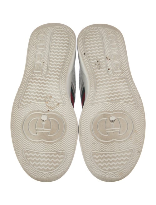 Gucci Web Accent Leather Sneakers