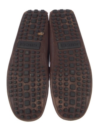 Gucci Sylvie Web Accent Leather Drivers