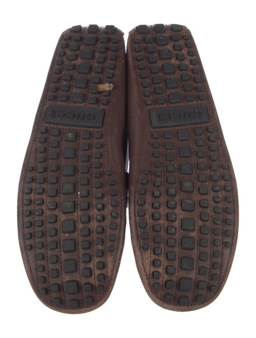 Gucci Sylvie Web Accent Leather Drivers