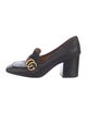 Gucci Web Accent Leather Pumps