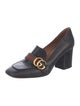 Gucci Web Accent Leather Pumps