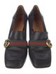 Gucci Web Accent Leather Pumps