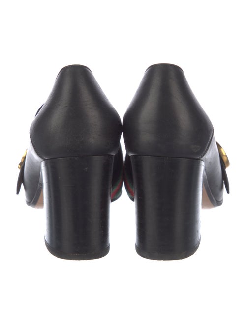 Gucci Web Accent Leather Pumps