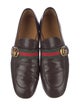 Gucci Web Accent Leather Dress Loafers