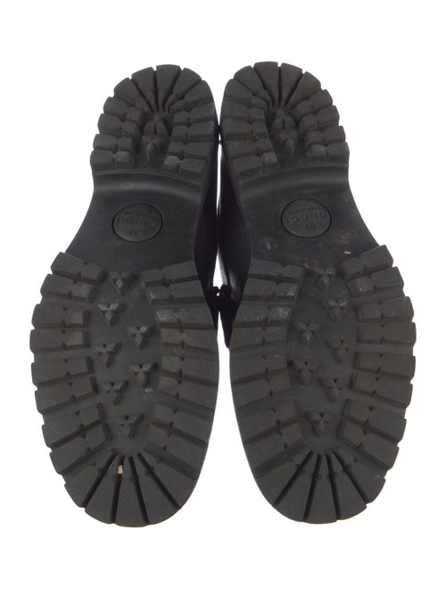 Gucci Web Accent Leather Loafers