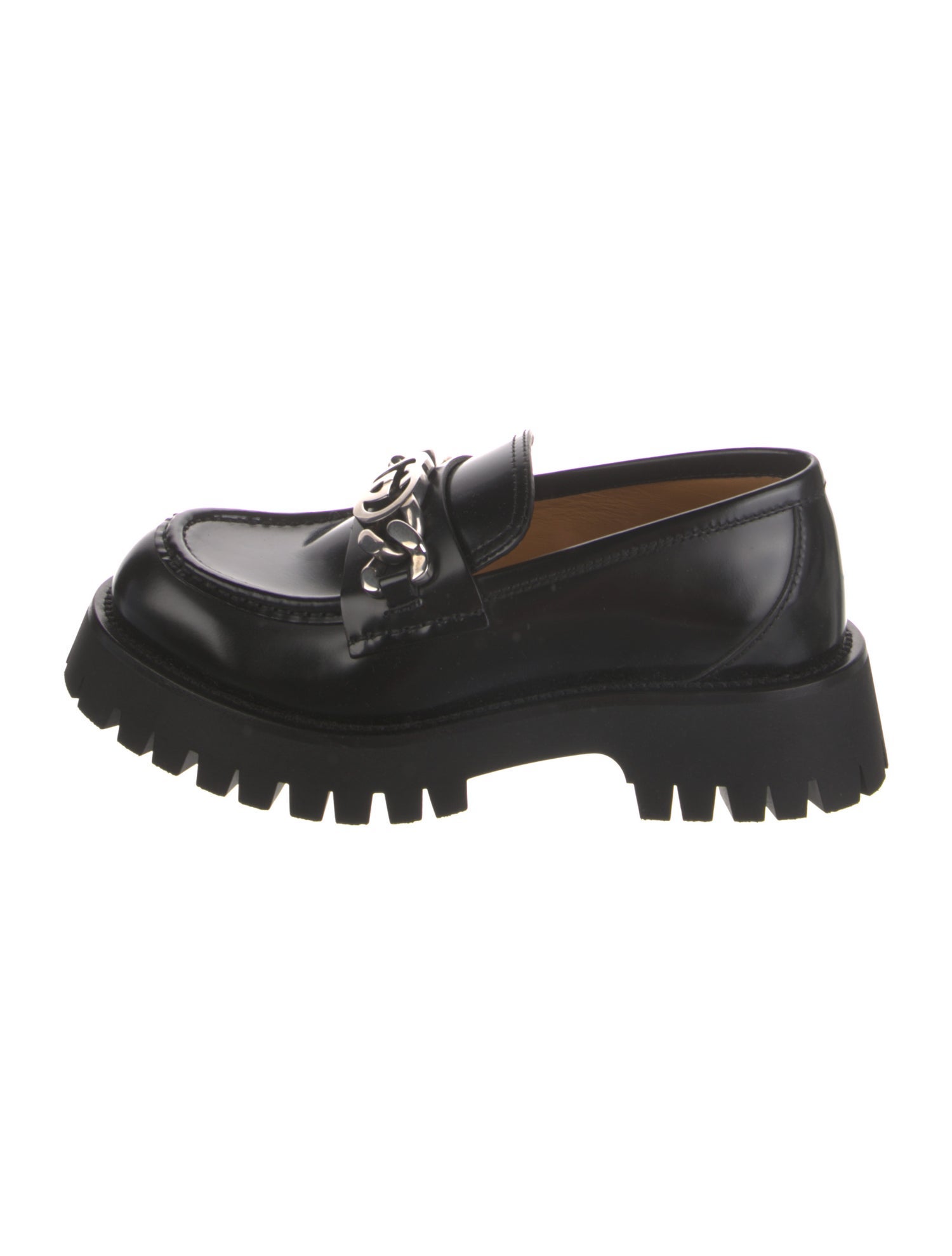 Gucci Interlocking G Logo Patent Leather Loafers w/ Tags