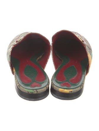 Gucci Horsebit Accent Printed Mules
