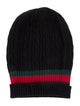 Gucci Cable Knit Web Beanie