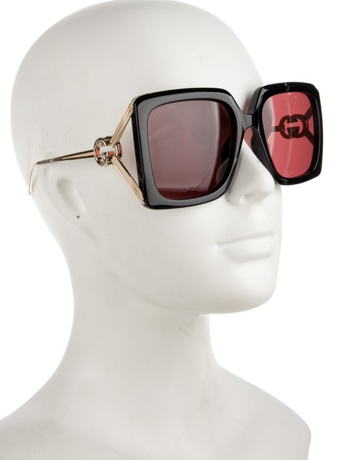 Gucci with Chain Interlocking G Logo Sunglasses