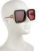 Gucci with Chain Interlocking G Logo Sunglasses
