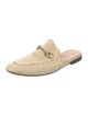Gucci Horsebit Accent Raffia Slippers