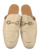 Gucci Horsebit Accent Raffia Slippers