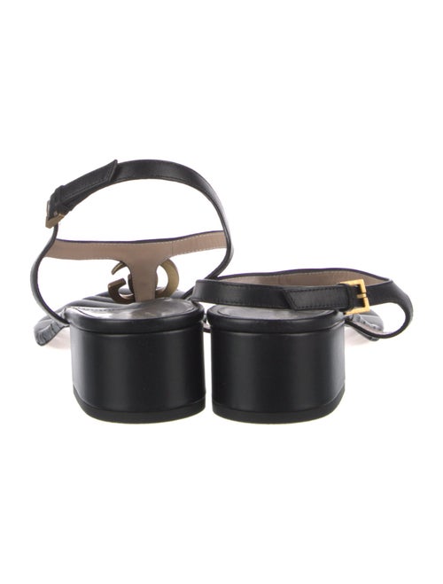 Gucci Double G Logo Leather T-Strap Sandals