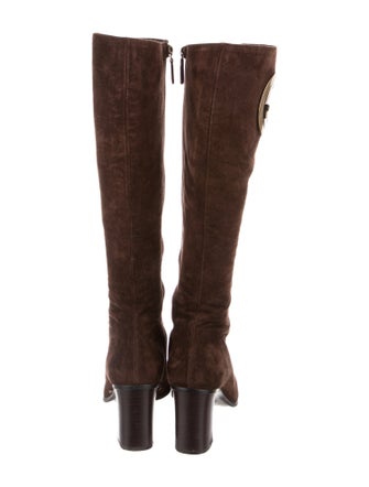 Gucci Interlocking G Logo Suede Boots