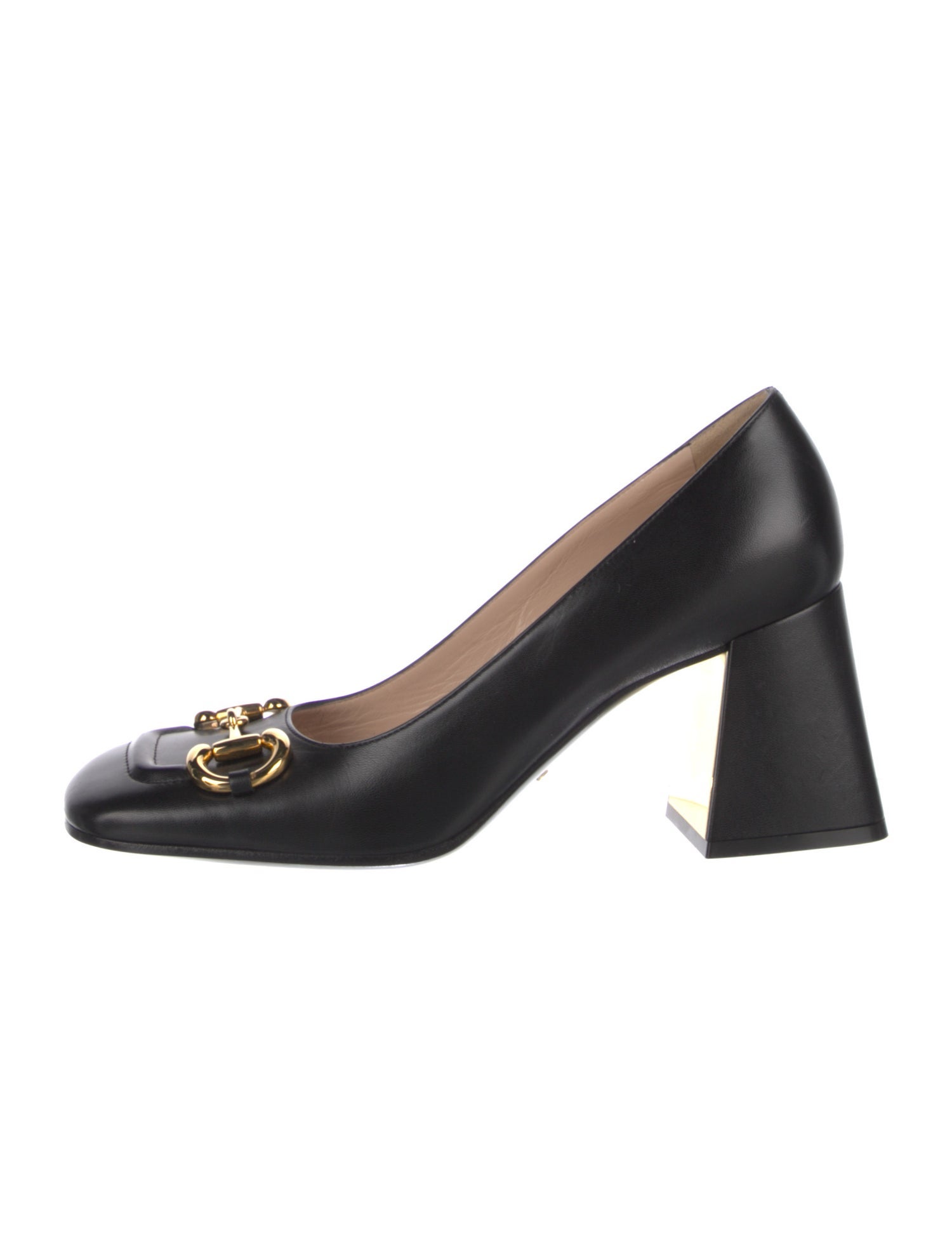 Gucci Horsebit Accent Leather Pumps