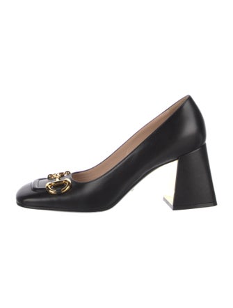 Gucci Horsebit Accent Leather Pumps