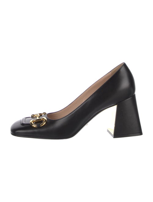 Gucci Horsebit Accent Leather Pumps