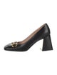 Gucci Horsebit Accent Leather Pumps