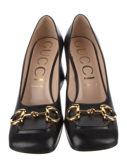 Gucci Horsebit Accent Leather Pumps