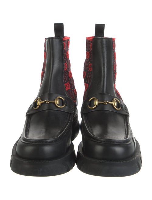 Gucci Horsebit Accent Leather Combat Boots