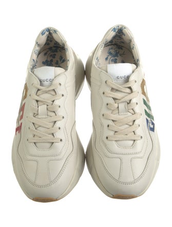 Gucci Leather Graphic Print Chunky Sneakers