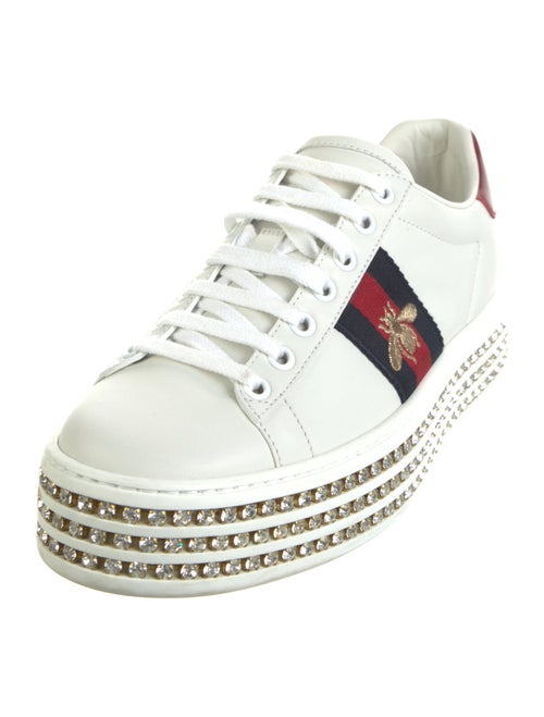 Gucci Sylvie Web Accent Leather Sneakers