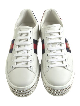 Gucci Sylvie Web Accent Leather Sneakers
