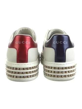 Gucci Sylvie Web Accent Leather Sneakers
