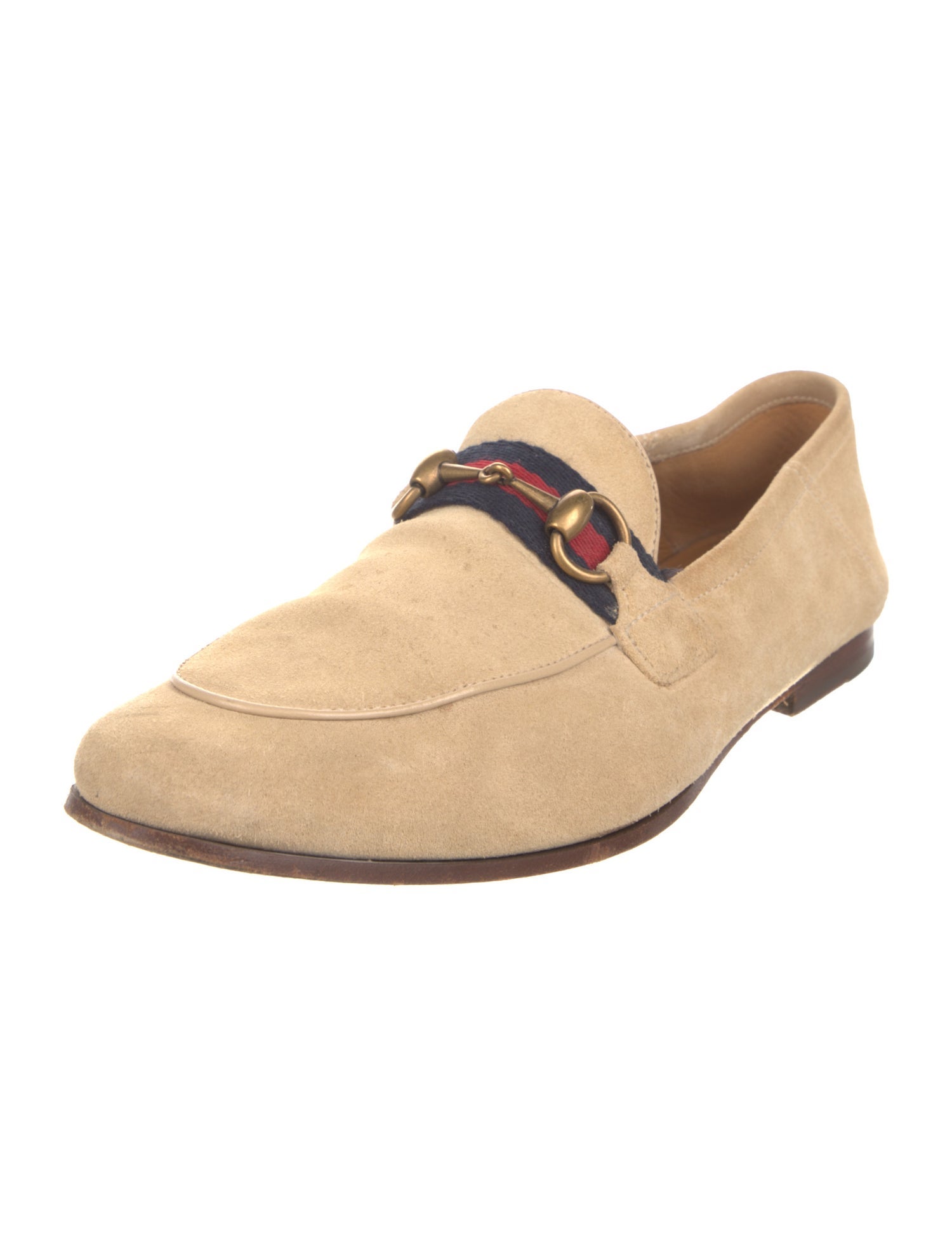 Gucci Horsebit Accent Suede Dress Loafers